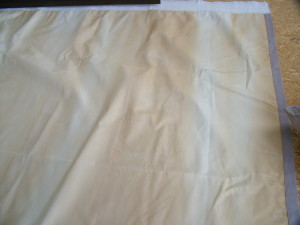 Curtain with "burnt" look on Lining.